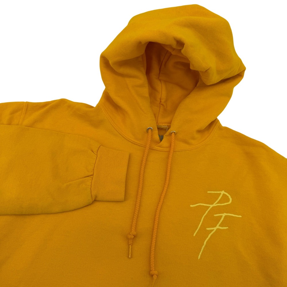 Posty Co‎ Yellow Graphic Hoodie Postyfest TX The Biggest Thing Mens Medium